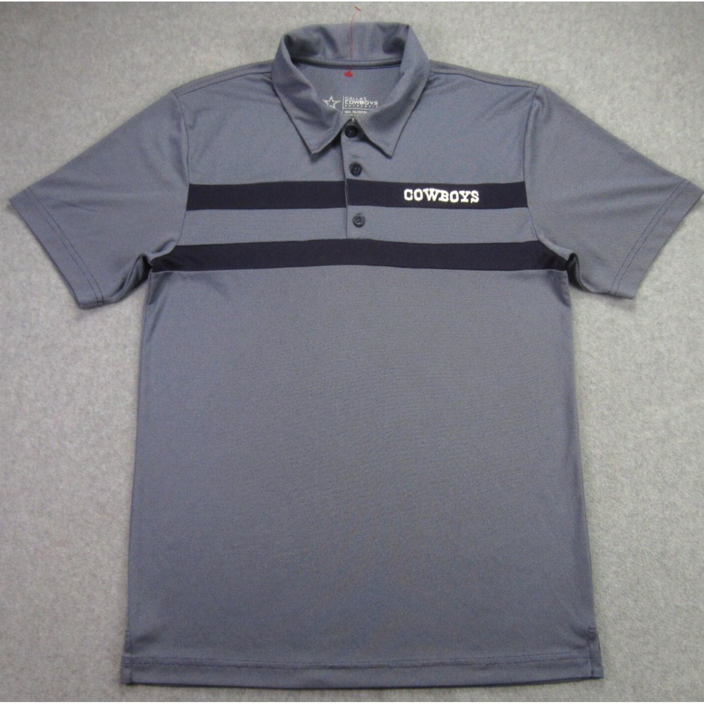 Dallas Cowboys Authentic Polo Shirt Mens S Blue Gray Heather NFL Football
